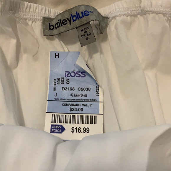 Juniors White Summer Dress - Picture 3 of 6